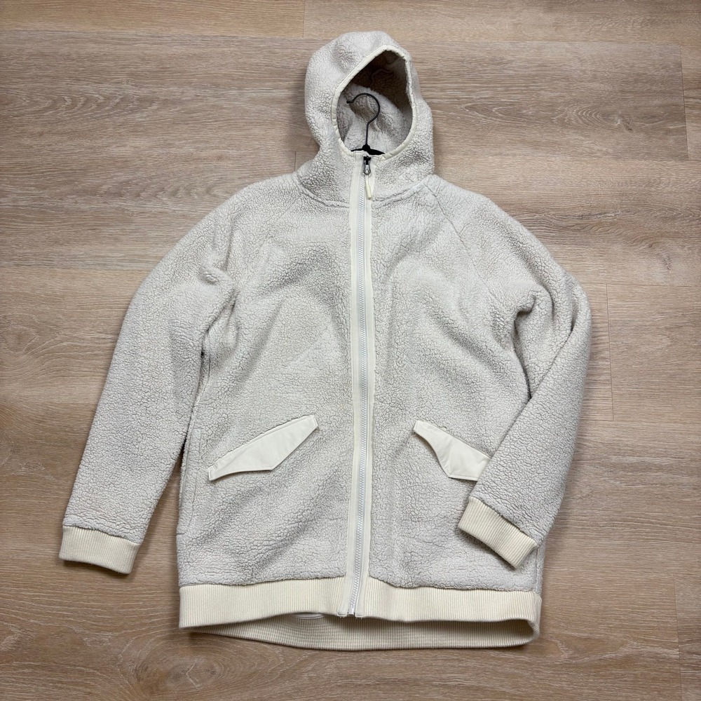 The North Face Sherpa Fleece Full Zip Hoodie Jacket‎ Women's L Color Cream